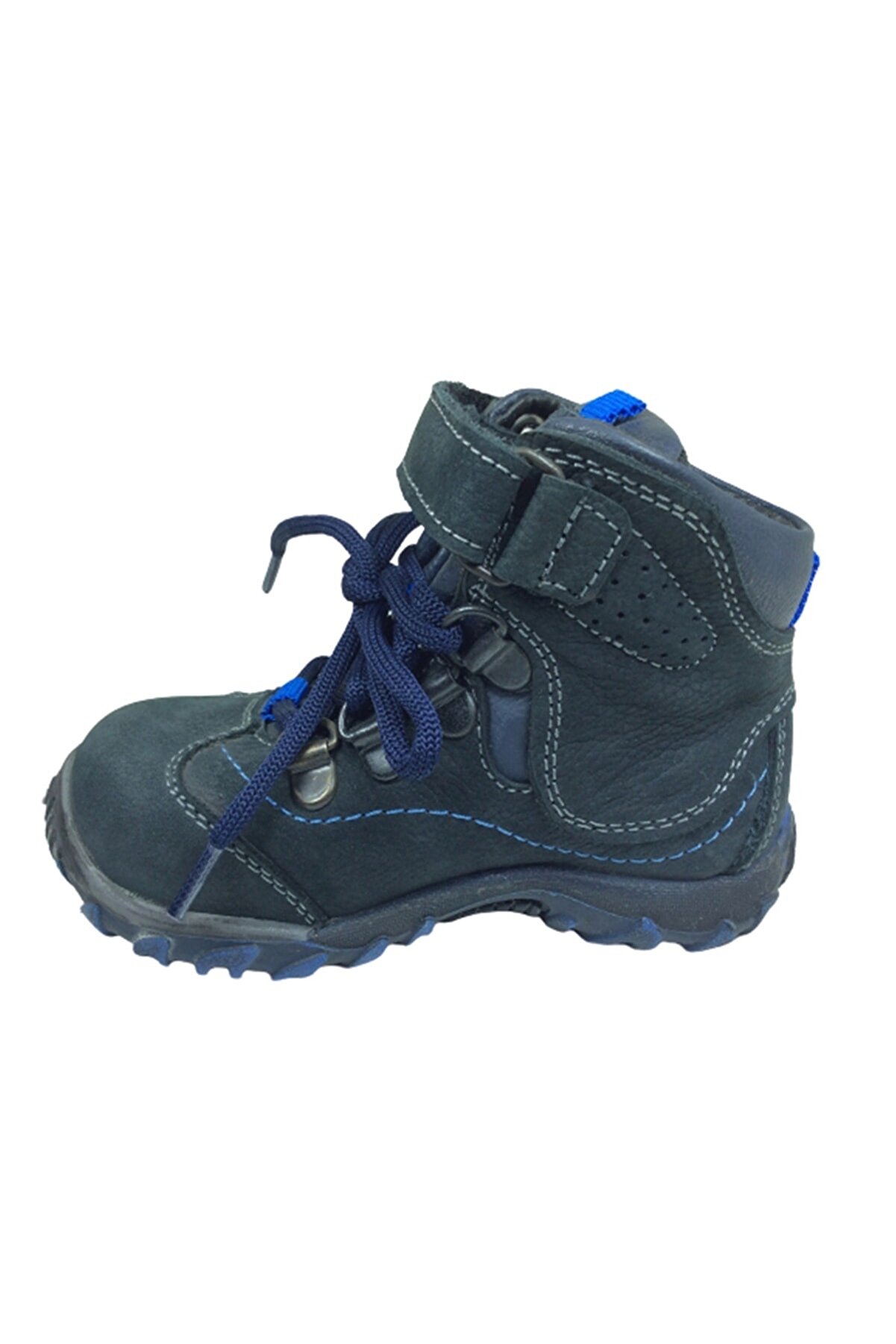 Ortopedi̇kal Tedi̇x Bebe Erkek Çocuk Bot Laci̇vert Track Bağcık Ve Cırtlı % 100 Deri̇ Anatomi̇k.