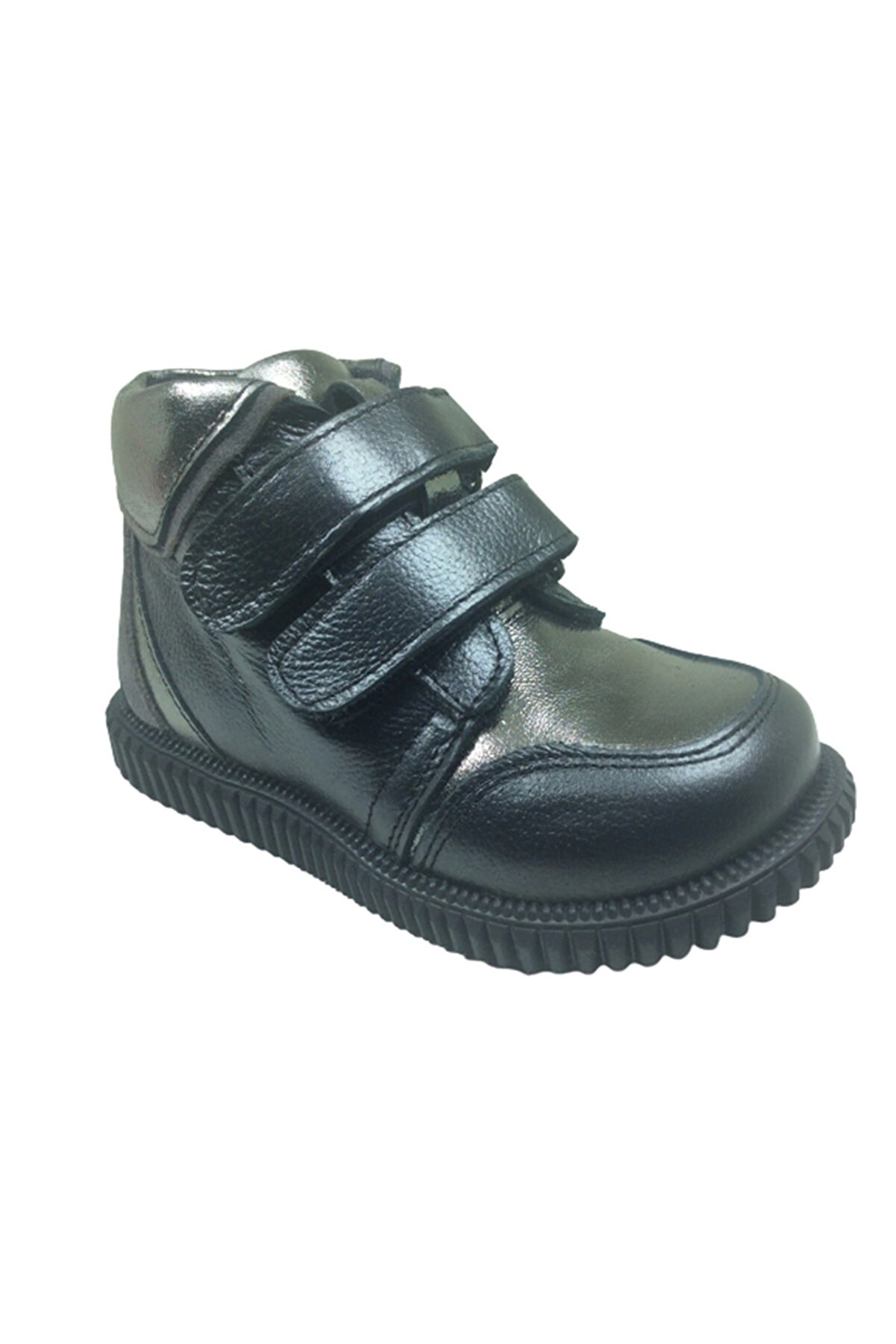 Ortopedi̇kal Bebe Kız Çocuk Bot Bb608 Antrasi̇t-Çeli̇k Cırtlı % 100 Deri̇ Ortopedi̇ka Anatomi̇k