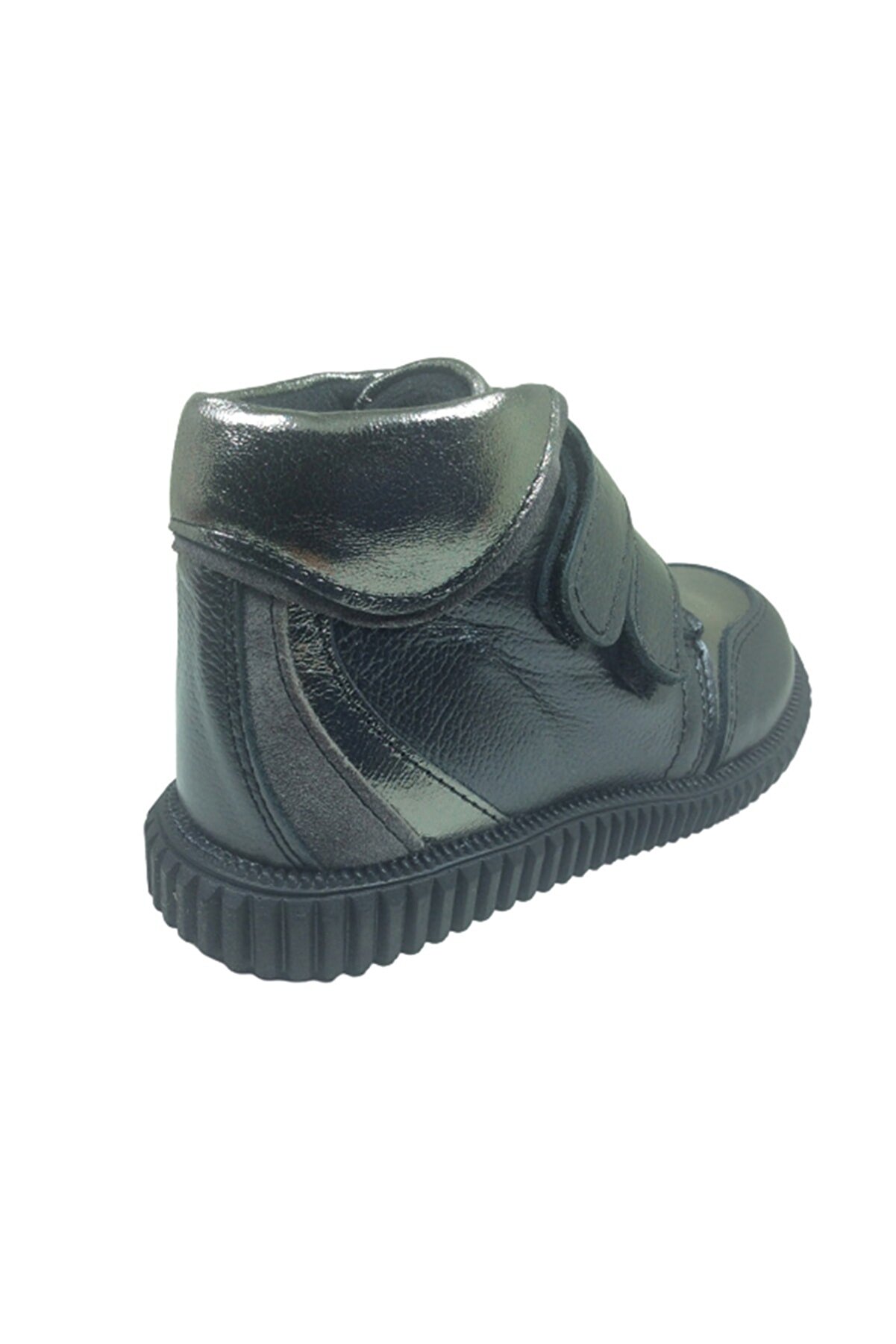 Ortopedi̇kal Bebe Kız Çocuk Bot Bb608 Antrasi̇t-Çeli̇k Cırtlı % 100 Deri̇ Ortopedi̇ka Anatomi̇k