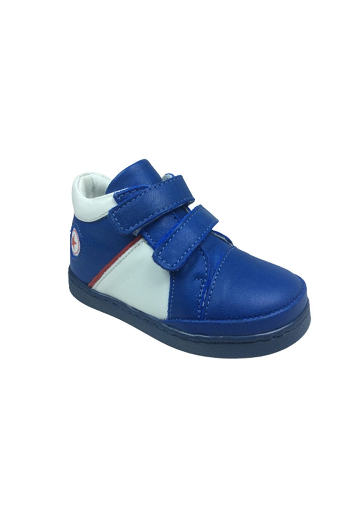 Ortopedi̇kal Bebe Erkek Çocuk Bot Saks Mavi̇ Cırtlı % 100 Deri̇ Ortopedi̇k Anatomi̇k