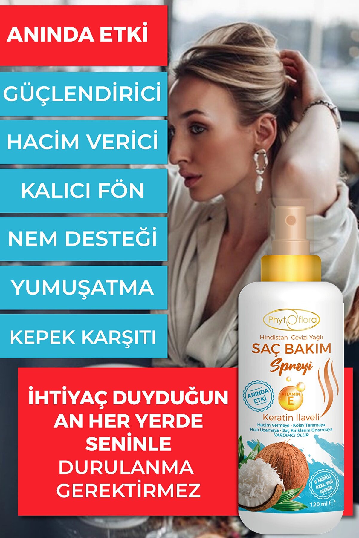 Hi̇ndi̇stan Cevi̇zi̇ Yağlı Saç Bakım Spreyi̇ 120 Ml Ve Tırnak Bakım Yağı