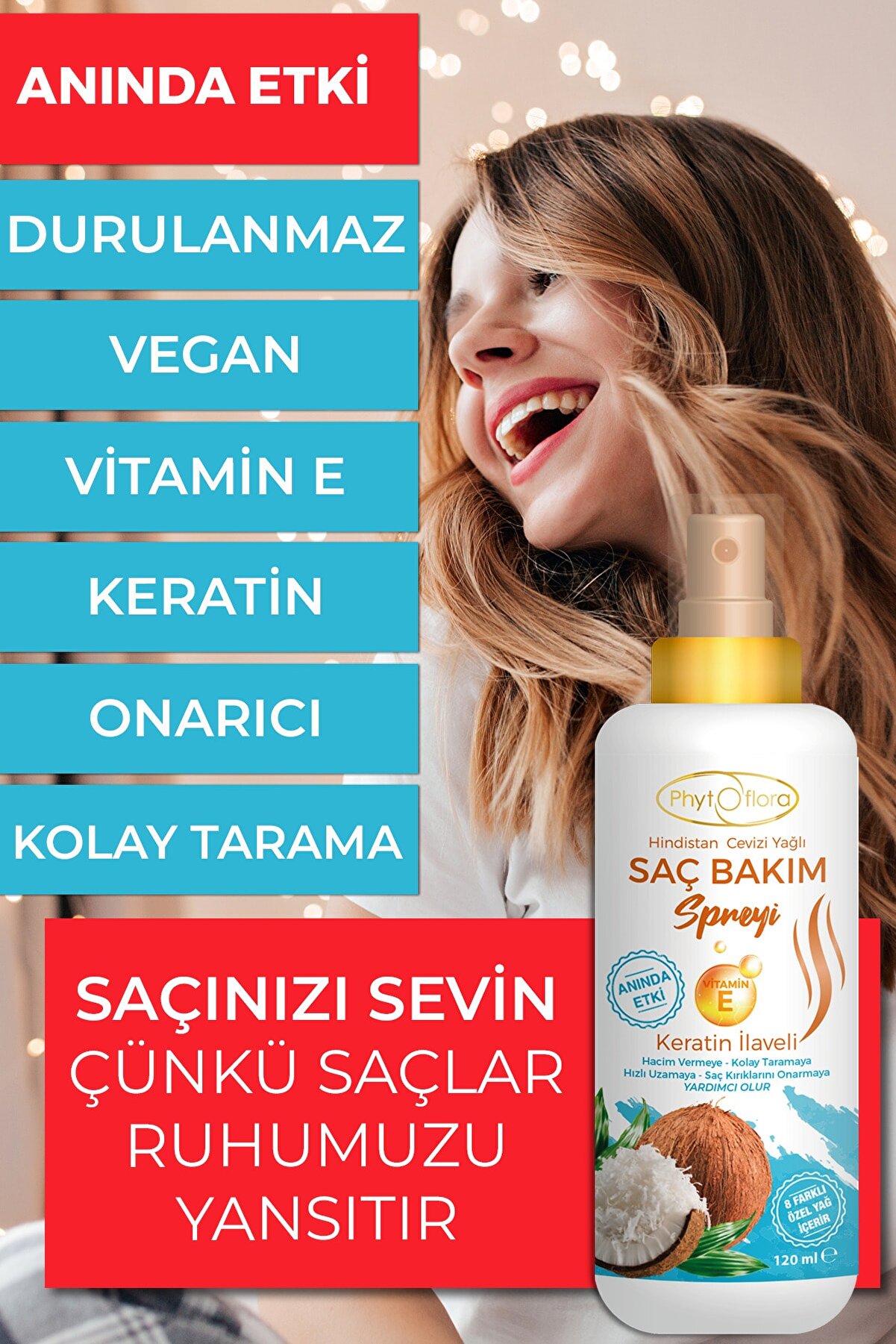 Hi̇ndi̇stan Cevi̇zi̇ Yağlı Saç Bakım Spreyi̇ 120 Ml Ve Tırnak Bakım Yağı