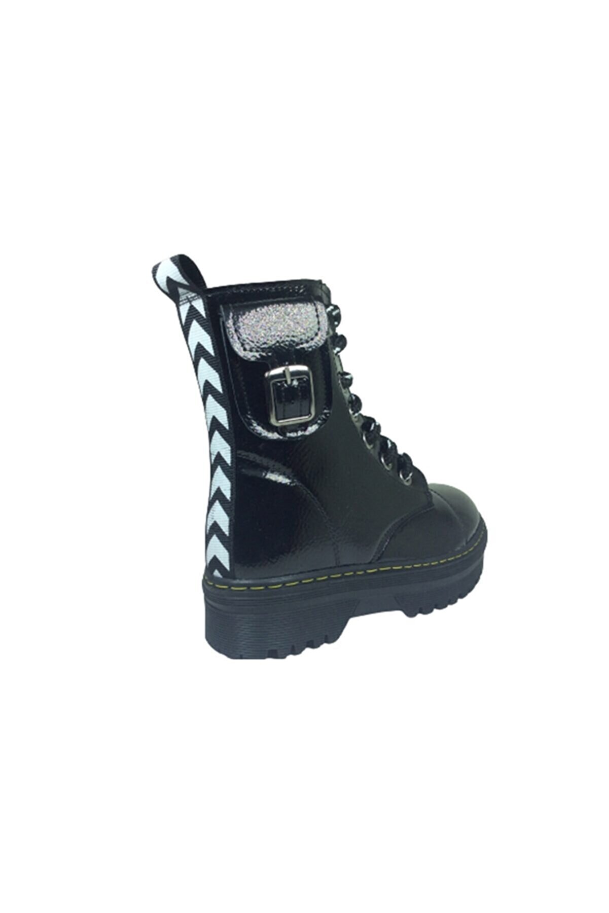 Ortopedi̇kal Pati̇k Kız Çocuk Bot Si̇yah Rugan Fermuarlı Ve Bağcıklı Ortopedi̇k Anatomi̇k