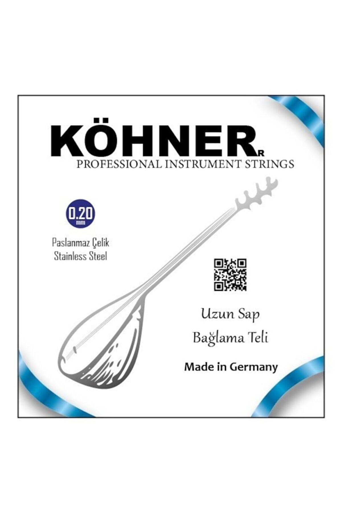 K&ouml;hner Saz Teli̇ 0.20 Uzun Sap Bağlama Teli̇