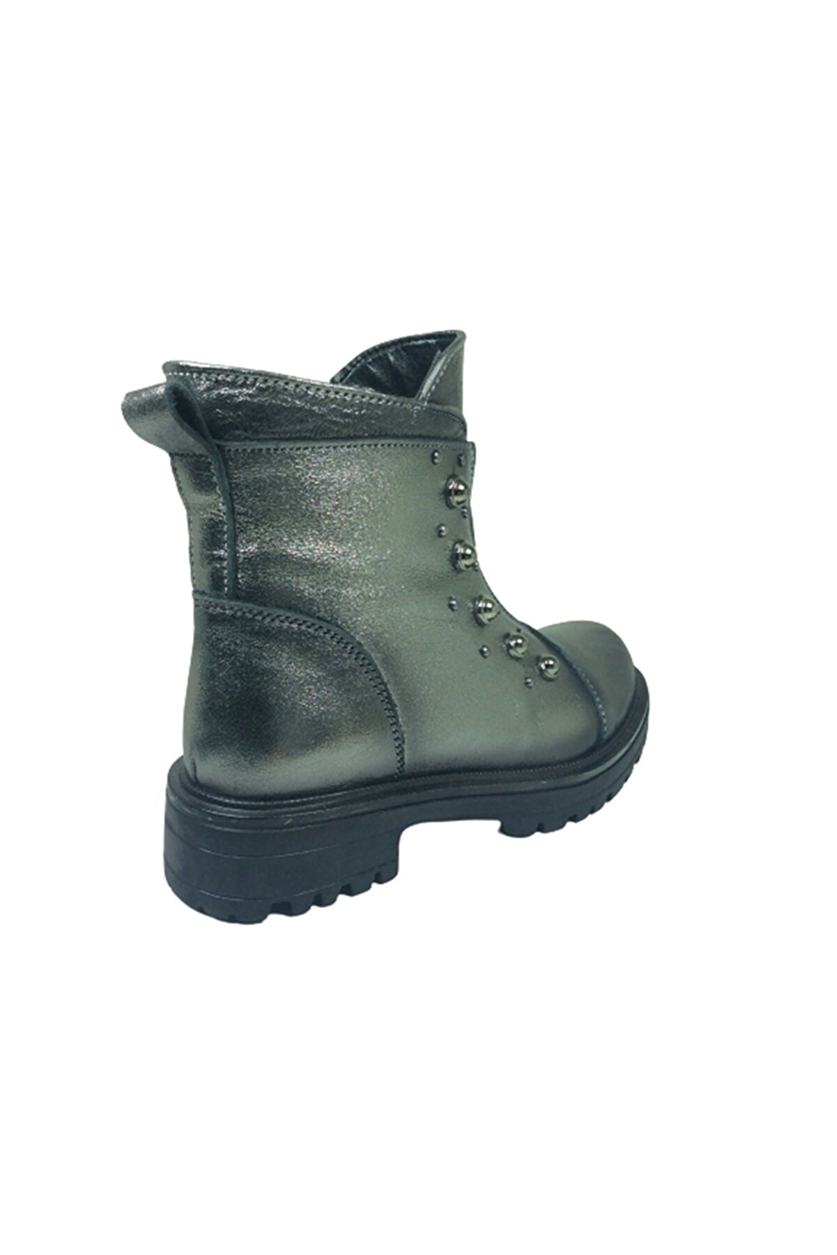 Kız Çocuk Plati̇n Rengi̇ Ortopedi̇ka Fermuarlı Bot