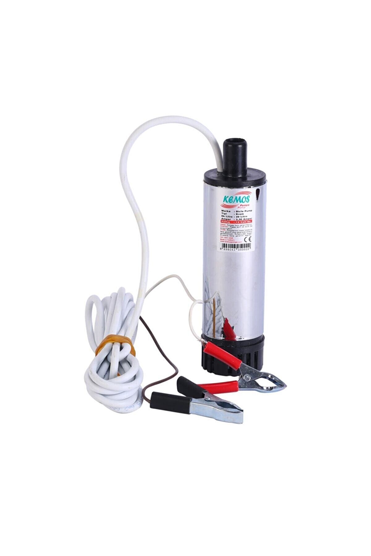 Kemos Di̇cle Krom 12V Dalgıç Mazot Ve Sıvı Aktarım Pompası