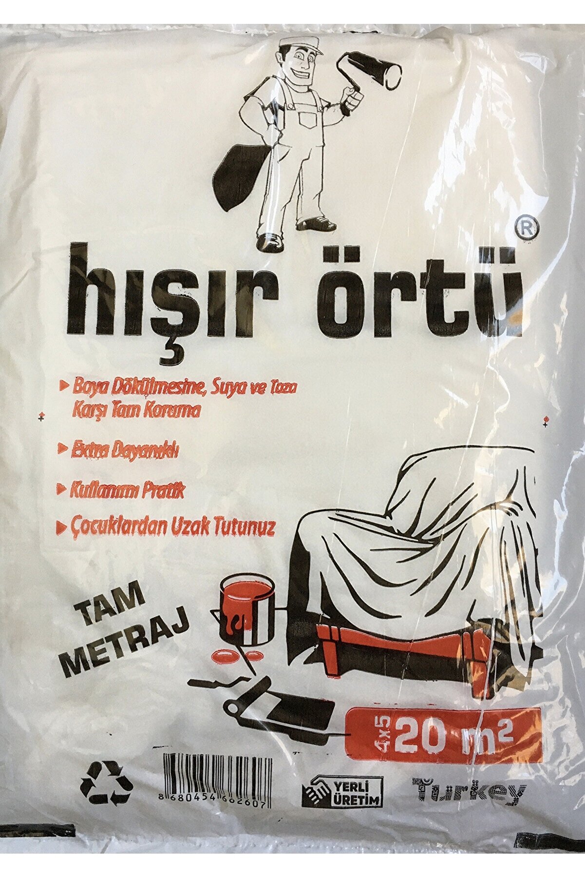 Hışır Örtü 2 Adet Hışır Örtü Boya Badana Örtüsü 20 M²