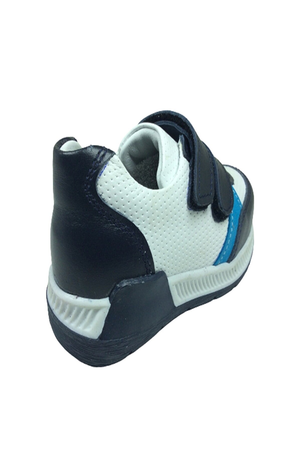 Bebe Erkek Çocuk Spor Ayakkabı Laci̇vert-Beyaz-Turkuaz1 Cırtlı % 100 Deri̇ Anatomi̇k