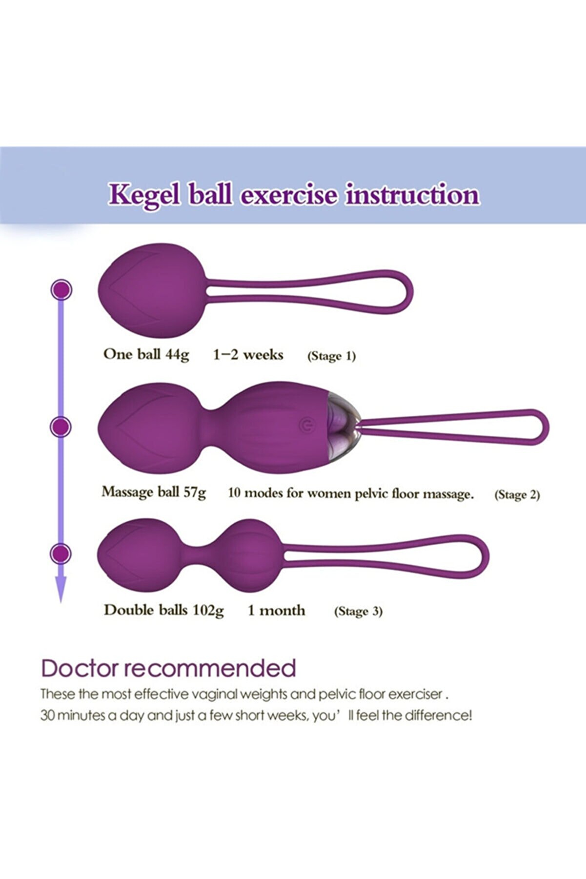 Erox Exui̇s Purple Uzaktan Kumanda Kegel Egzersi̇z Topu