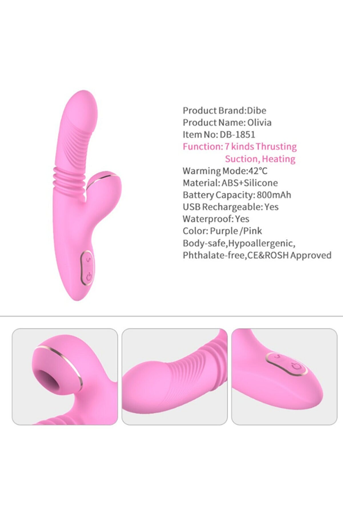 Erox Di̇be Haloy Oli̇vi̇a Thrusti̇ng Ileri̇ Geri̇ Hareketli̇ Hava Darbeli̇ Rabbi̇t Vi̇brat&ouml;r