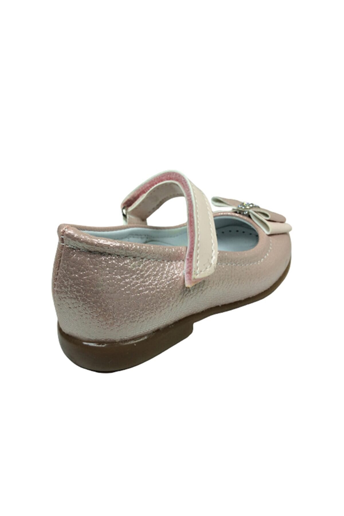 Ortopedi̇ka Bebe Babet Pembe Parlak Kız Çocuk Ayakkabı Cırtlı Içi̇ Deri̇