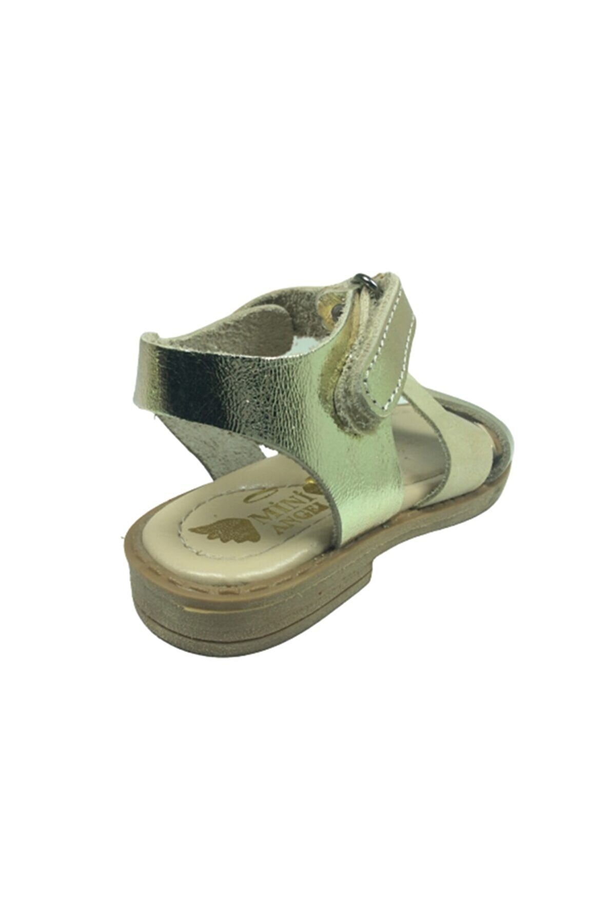 Bebe Kız Çocuk Sandalet  Dore Önü Çapraz Atkılı Bi̇lekten Cırtlı Deri̇ Ht Taban