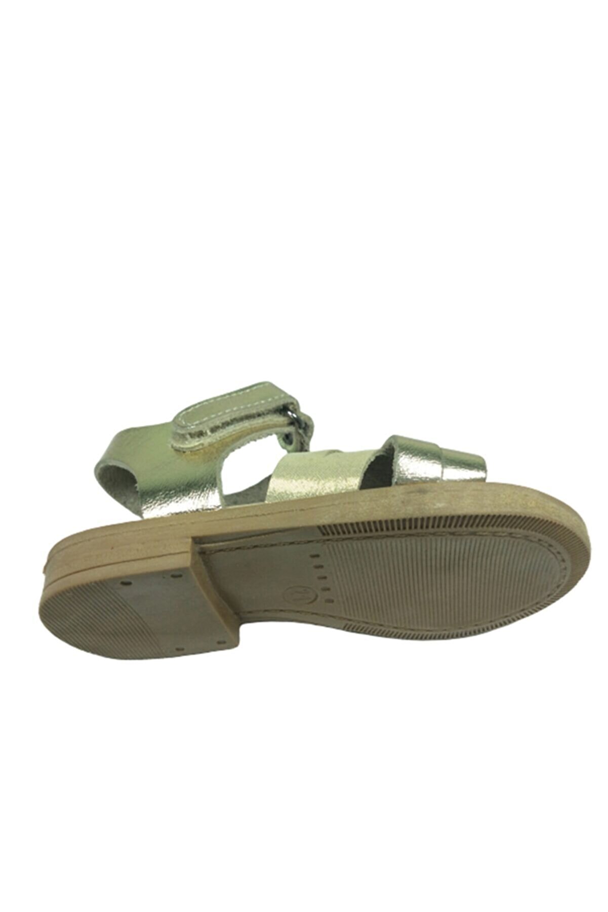 Bebe Kız Çocuk Sandalet  Dore Önü Çapraz Atkılı Bi̇lekten Cırtlı Deri̇ Ht Taban