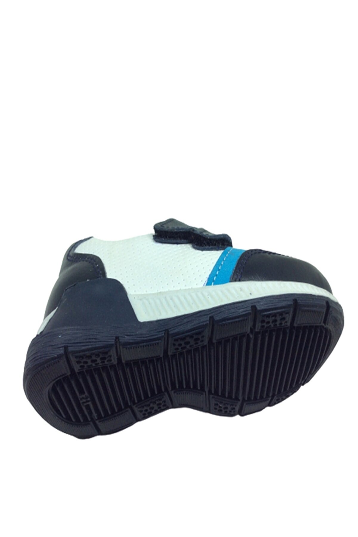 Bebe Erkek Çocuk Spor Ayakkabı Laci̇vert-Beyaz-Turkuaz1 Cırtlı % 100 Deri̇ Anatomi̇k