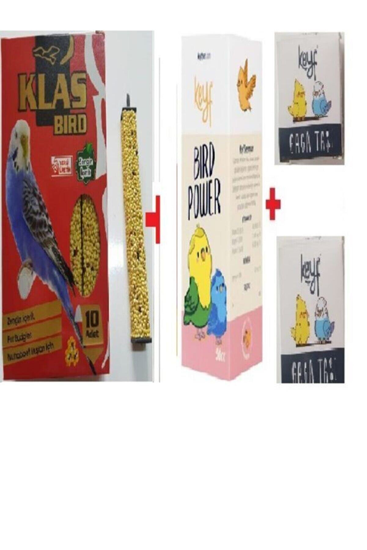 Klas Muhabbet Kuşu Ballı Kraker 10 Lu +Muhabbet Kuşu Vi̇tami̇n (Kızıştırıcı) 50 Cc + 2 Adet Gaga Taşı