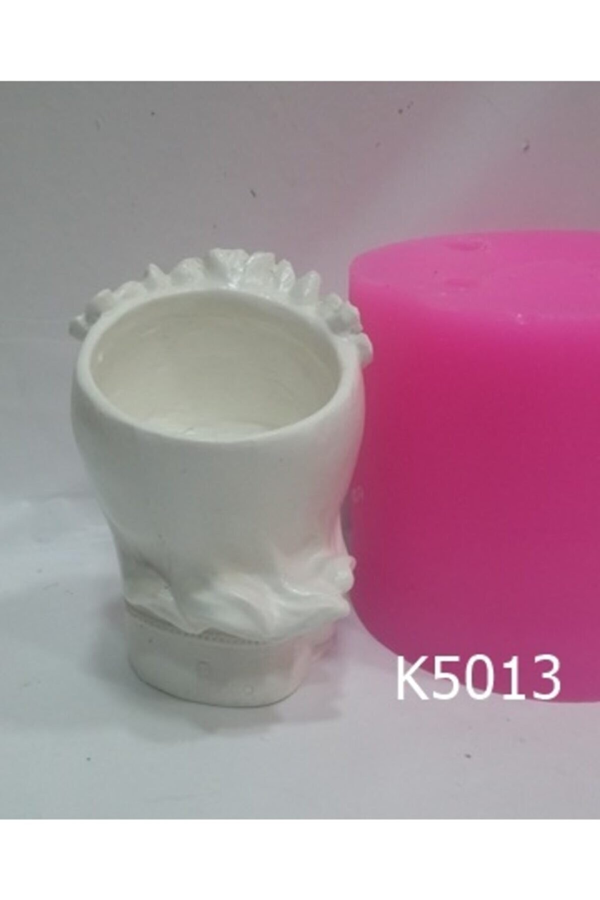 Kalıpcınızburada Çi̇çekli̇ Kız Saksı Si̇li̇kon Kalıp