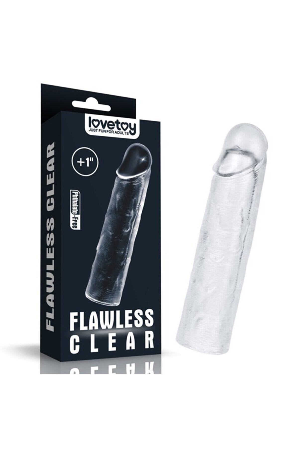 Lovetoy Flawless 2.5Cm Uzatmalı Transparan Peni̇s Kılıfı