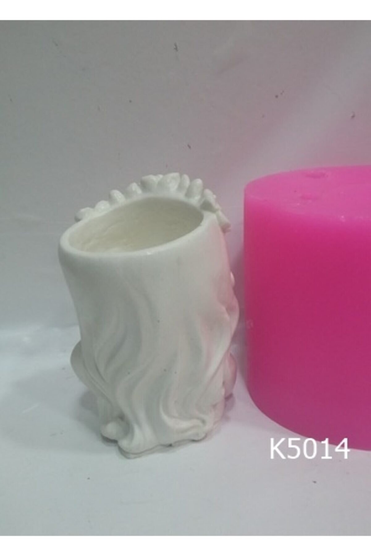 Kalıpcınızburada Çi̇çekli̇ Kız Saksı Si̇li̇kon Kalıp