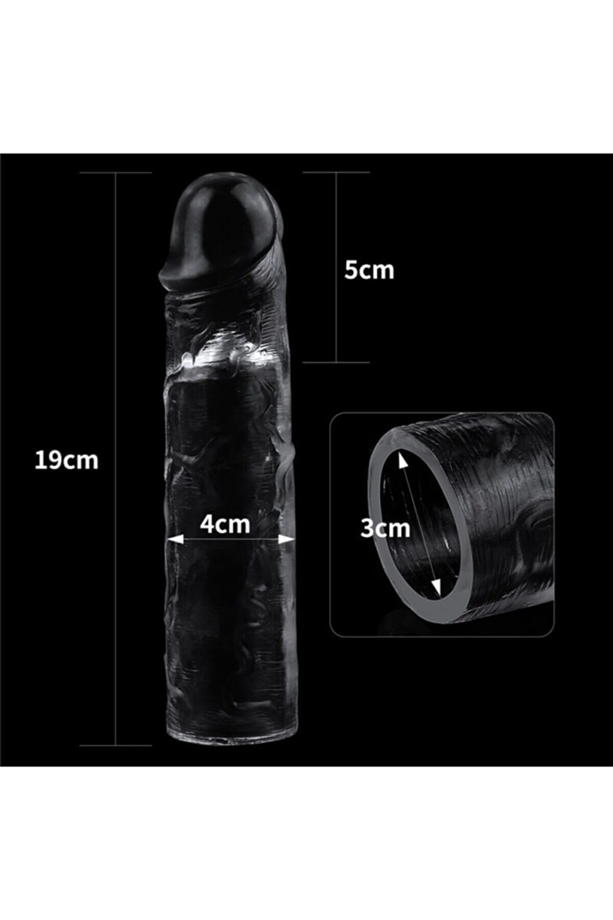 Lovetoy Flawless 5 Cm Uzatmalı Transparan Peni̇s Kılıfı