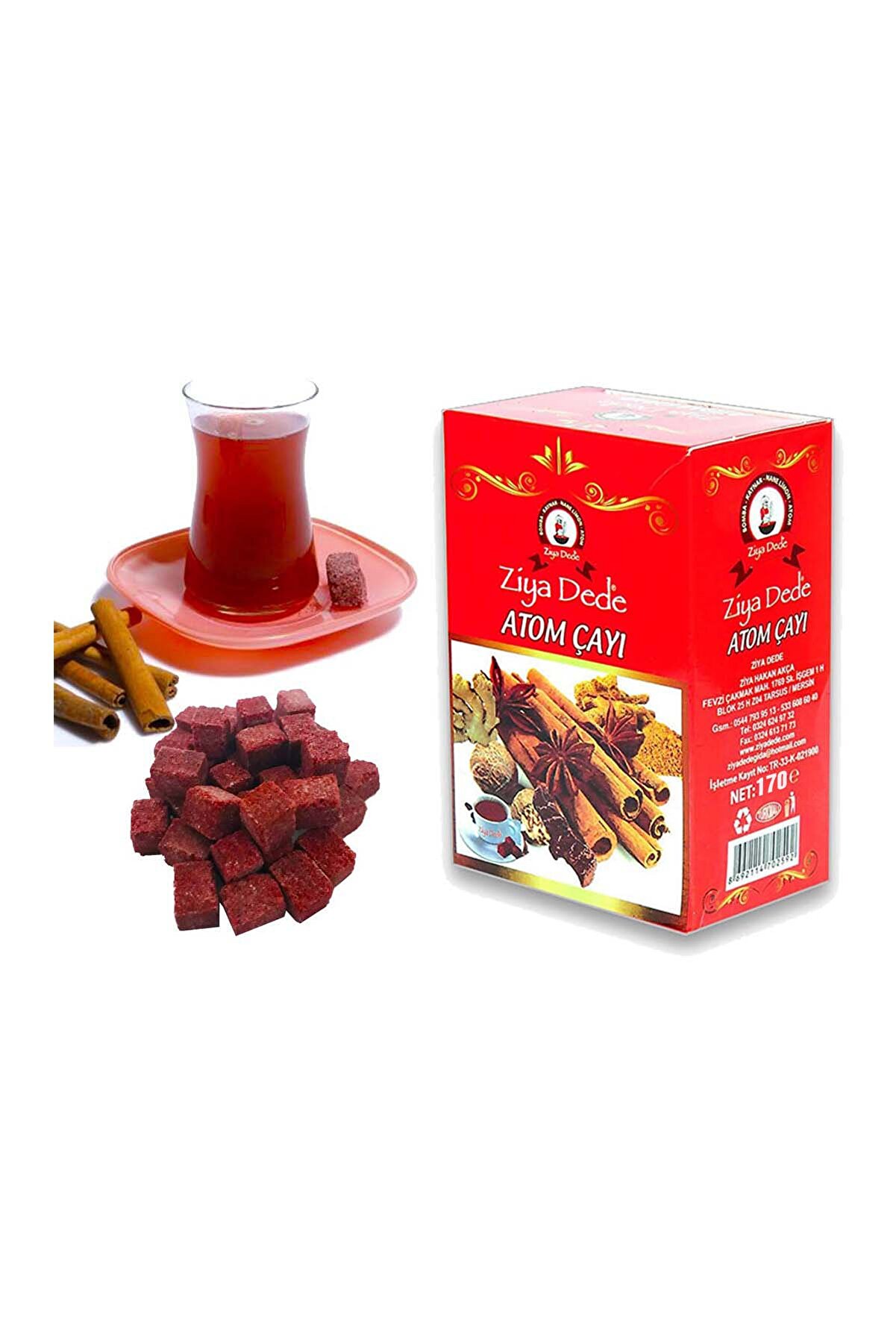 Zi̇ya Dede Atom Çayı Doğal Lezzet 170 Gr 30 Paket