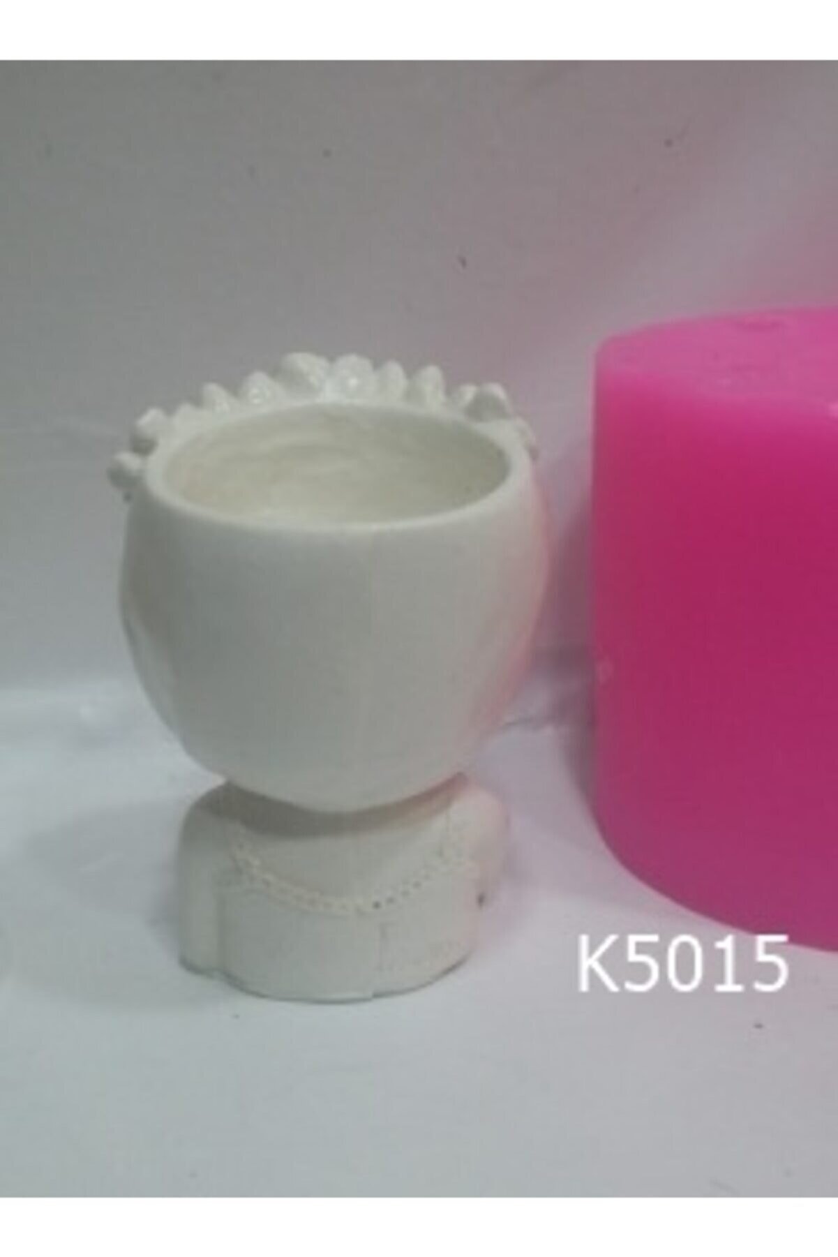 Kalıpcınızburada Çi̇çekli̇ Kız Saksı Si̇li̇kon Kalıp