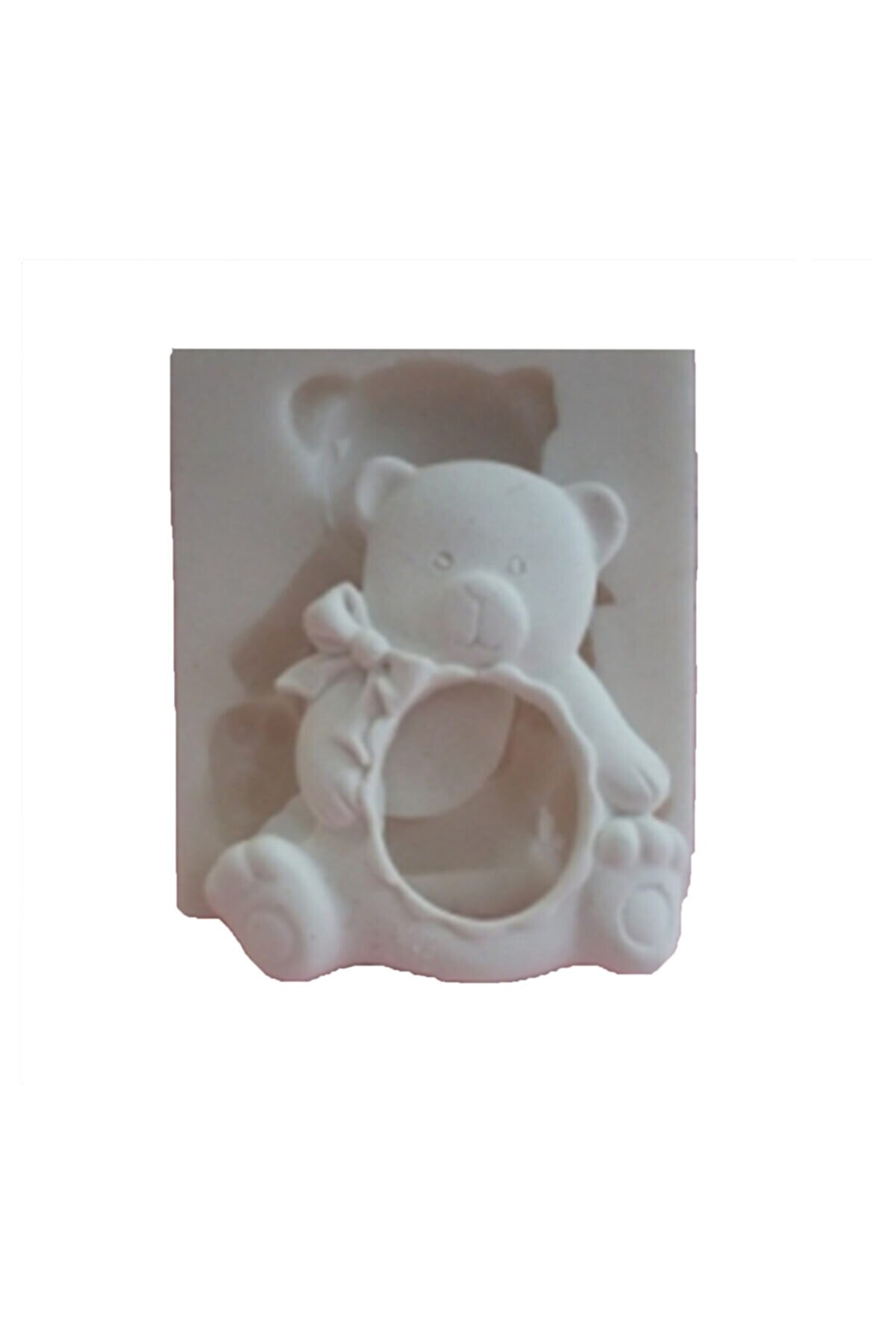 Kalıpcınızburada Fi̇yonklu Ayıcık Çerçeve Si̇li̇kon Kalıp