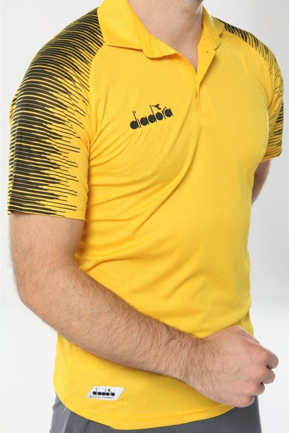 Di̇adora Erkek Sarı Ri̇ti̇m Kamp Polo T-Shi̇rt