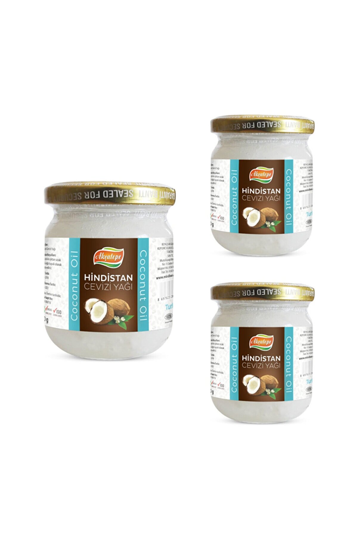 akçatepe Mindivan Hindistan Cevizi Yağı 160 gr X3 Adet
