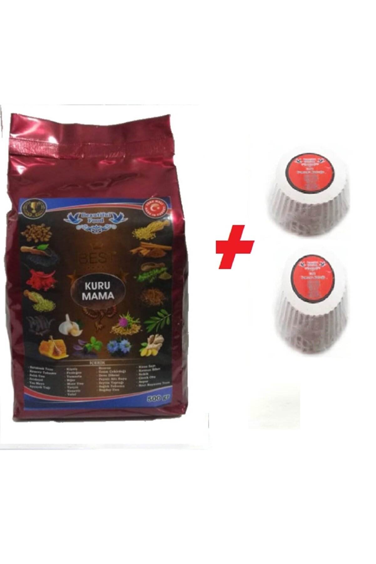 Beauti̇ful Food Muhabbet & Kanarya Maması Bol Vi̇tami̇nli̇,Mi̇neralli̇ Ve Protei̇nli̇ Mama 500 Gr + 2 Adet Gaga Taşı