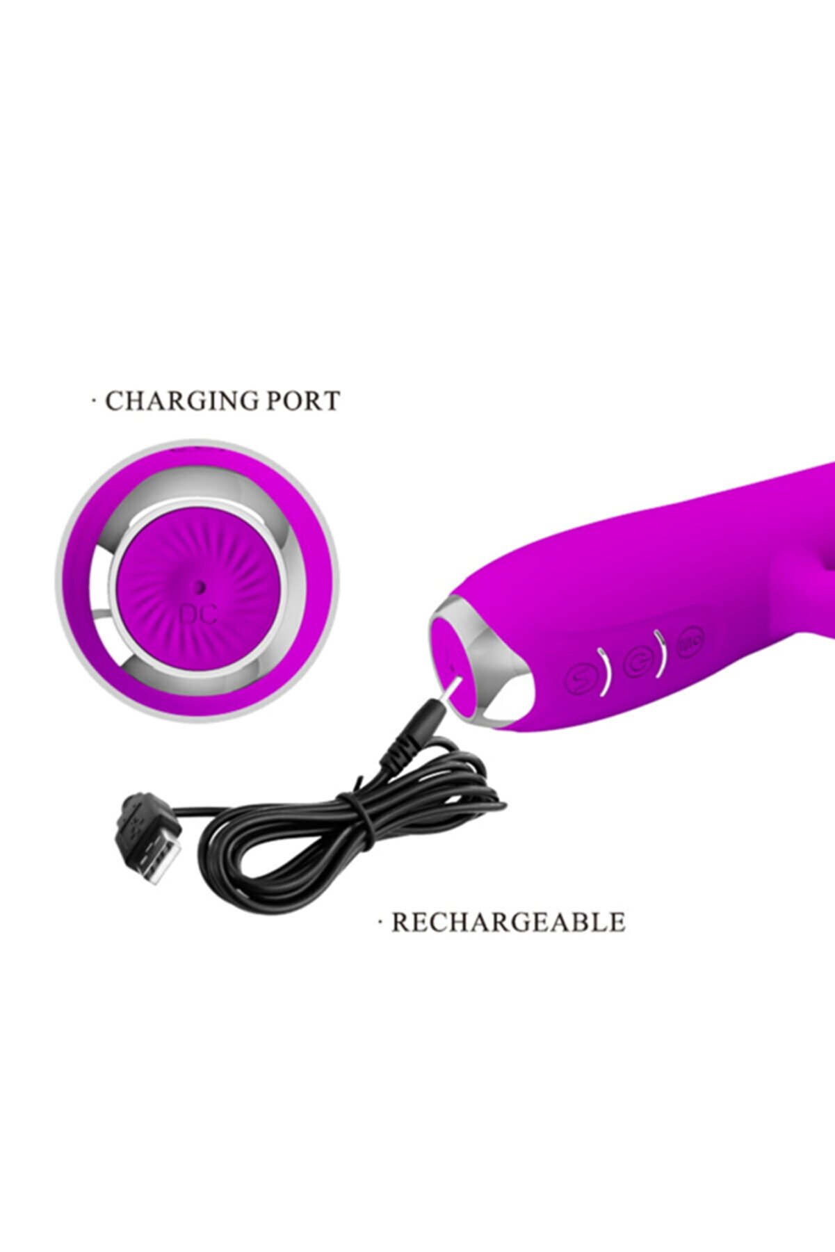 Erox Pretty Love Regi̇na Purple Nabız Darbeli̇ Ve Iti̇ci̇ G&uuml;&ccedil; Rabbi̇t Vi̇brat&ouml;r