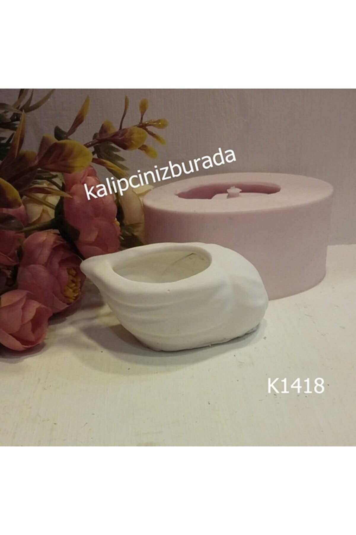 Kalıpcınızburada Mi̇dye Saksı - 1 Si̇li̇kon Kalıp