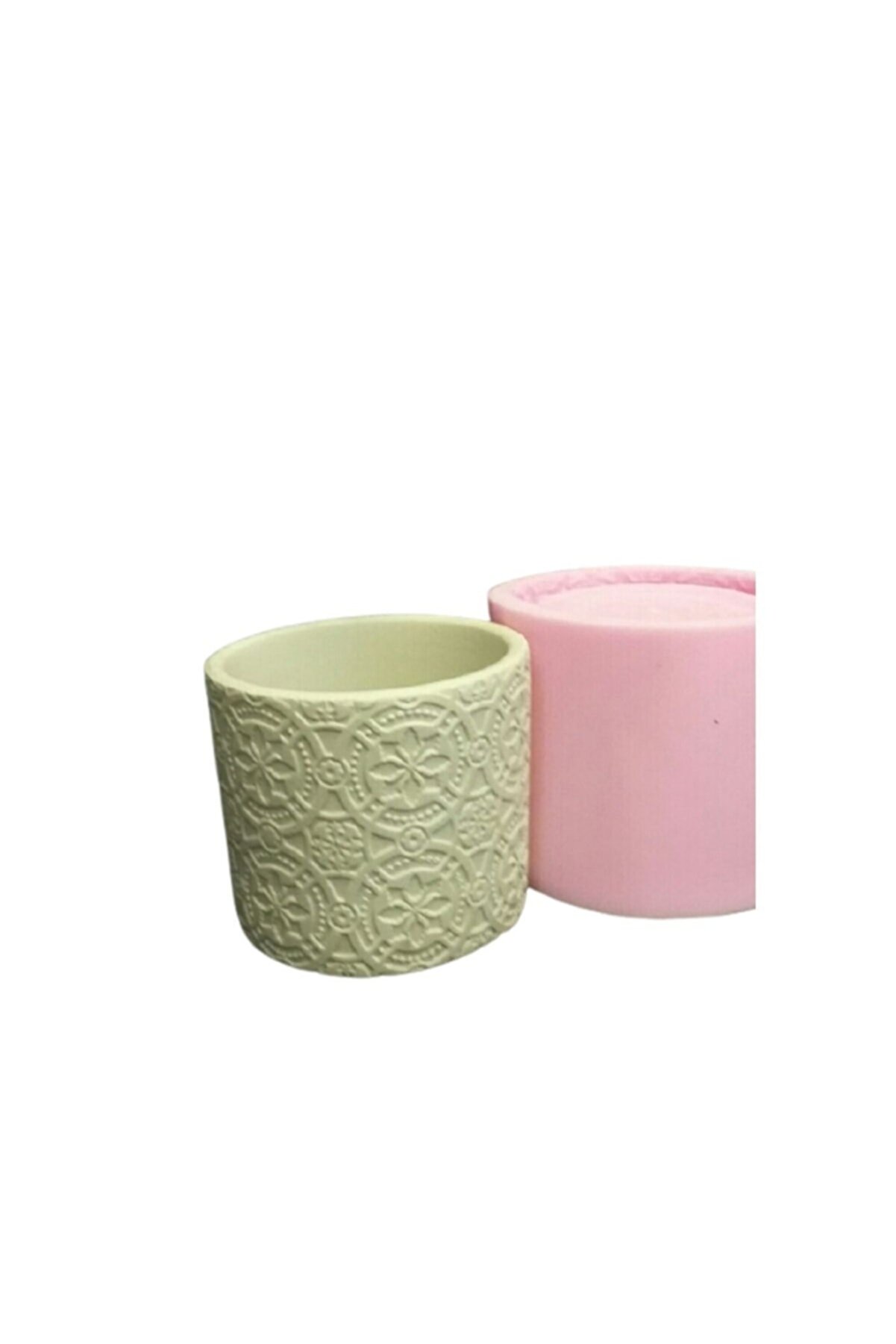 Kalıpcınızburada Güllü Saksı Si̇li̇kon Kalıp