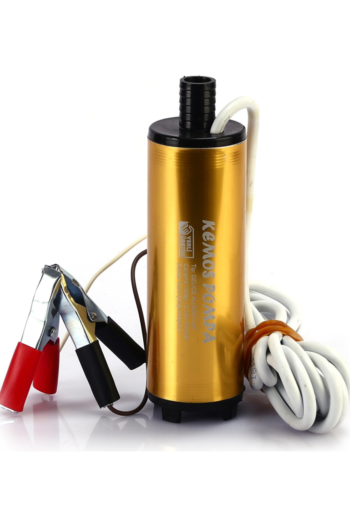 Kemos Asi̇ 12 Volt Alümi̇nyum Dalgıç Ti̇pi̇ Sıvı Aktarma Pompa(Düz Fi̇ltre)