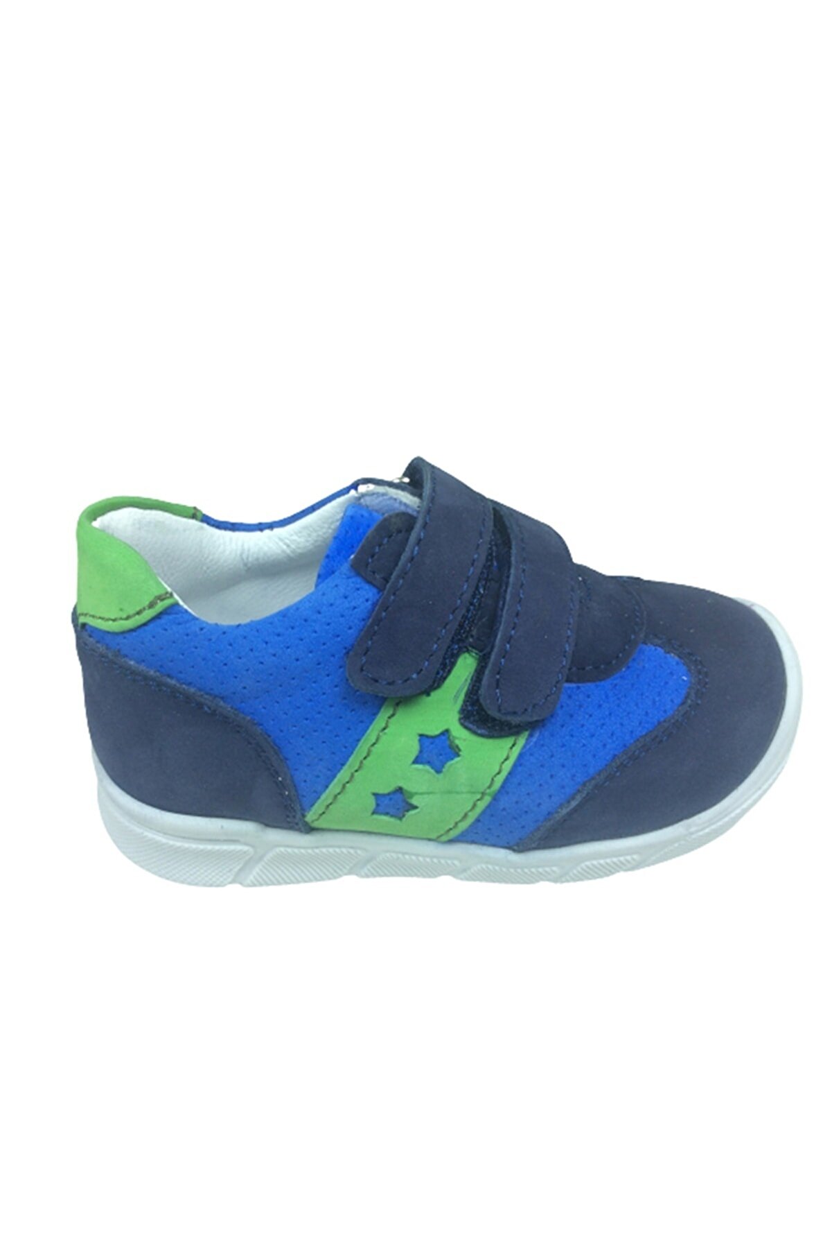 Minno Kids Ortopedikal Bebe Erkek Çocuk Spor Ayakkabı Lacivert-mavi Cırtlı % 100 Deri Anatomik