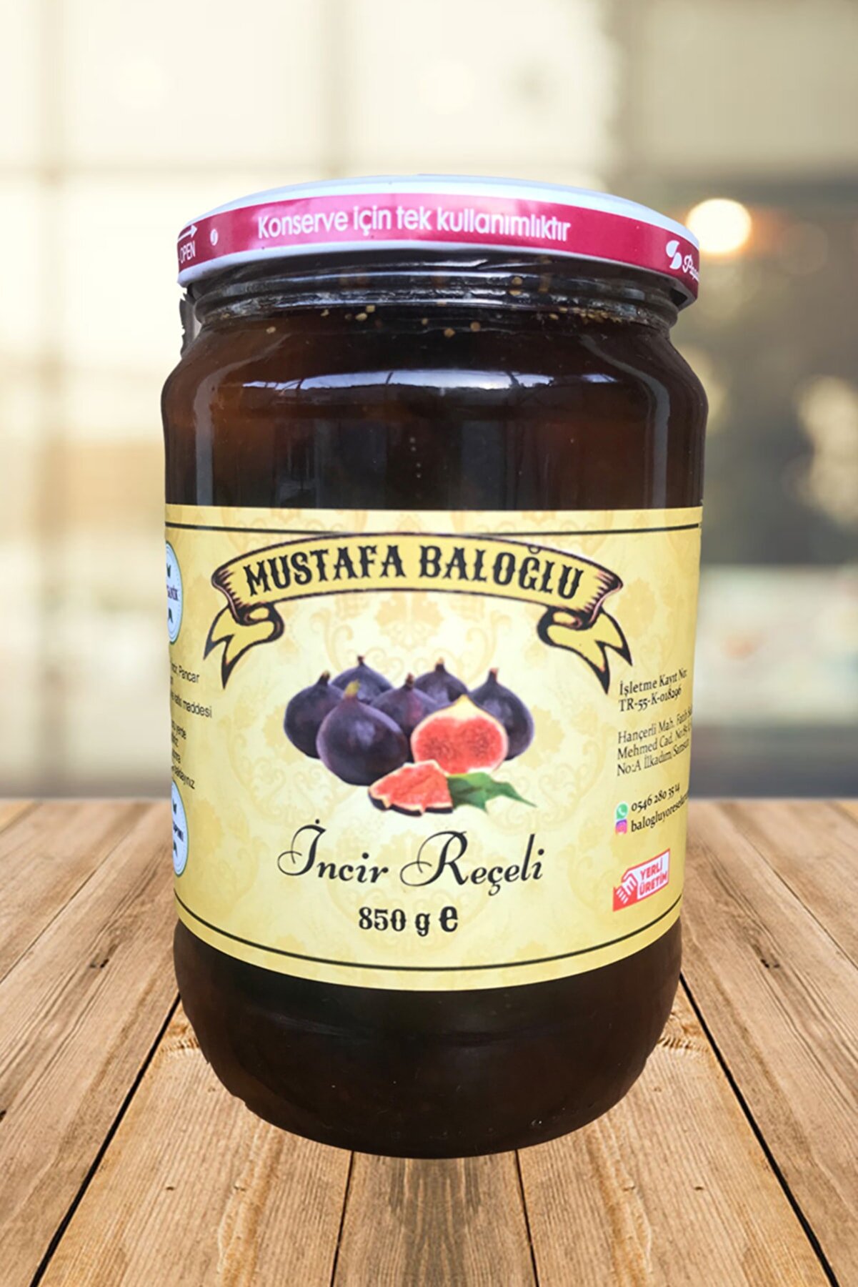 Mustafa Baloğlu Bal &Uuml;r&uuml;nleri̇ Inci̇r Re&ccedil;eli̇ (Organi̇k- Ev Yapımı) 850 Gr