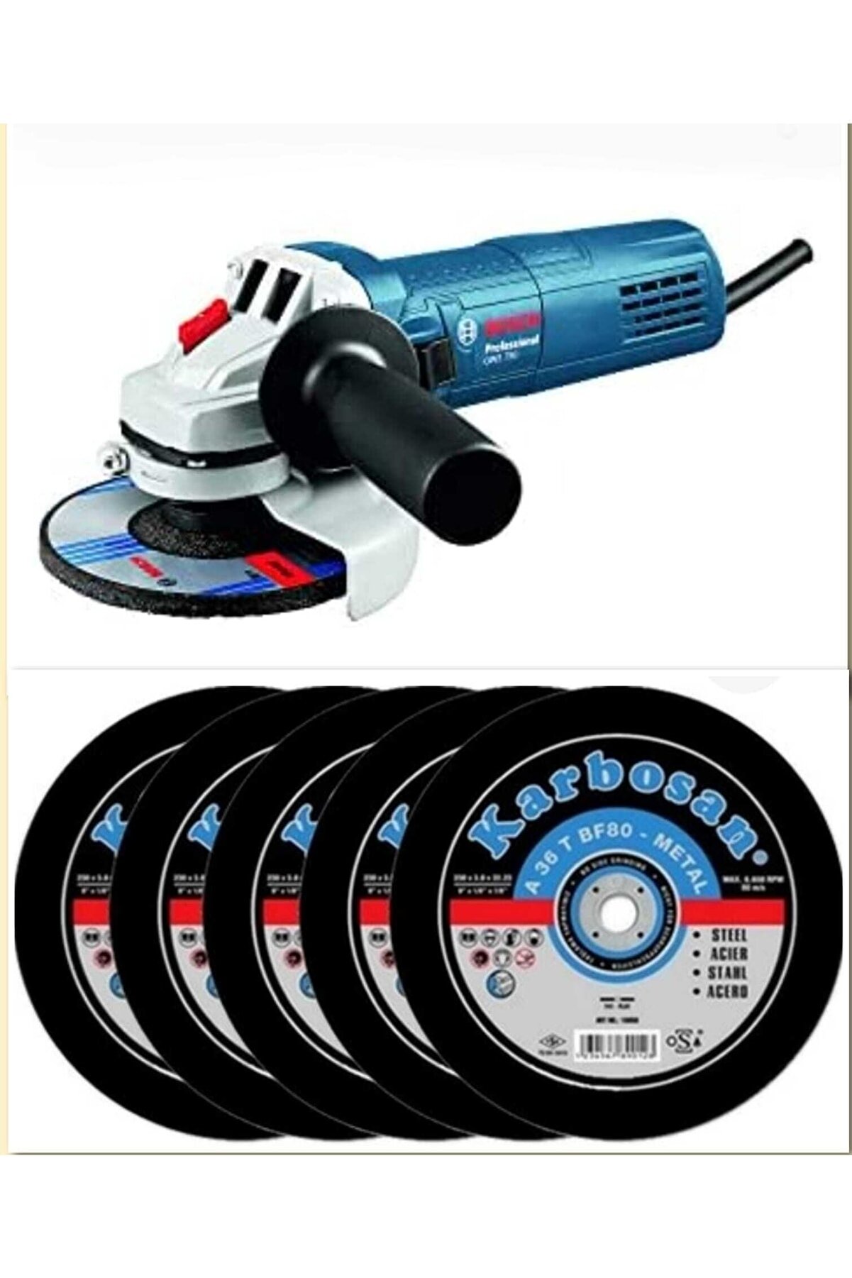 Bosch Gws 750 W 115 Avuç Taşlama 5 Adet Kesim Taşı