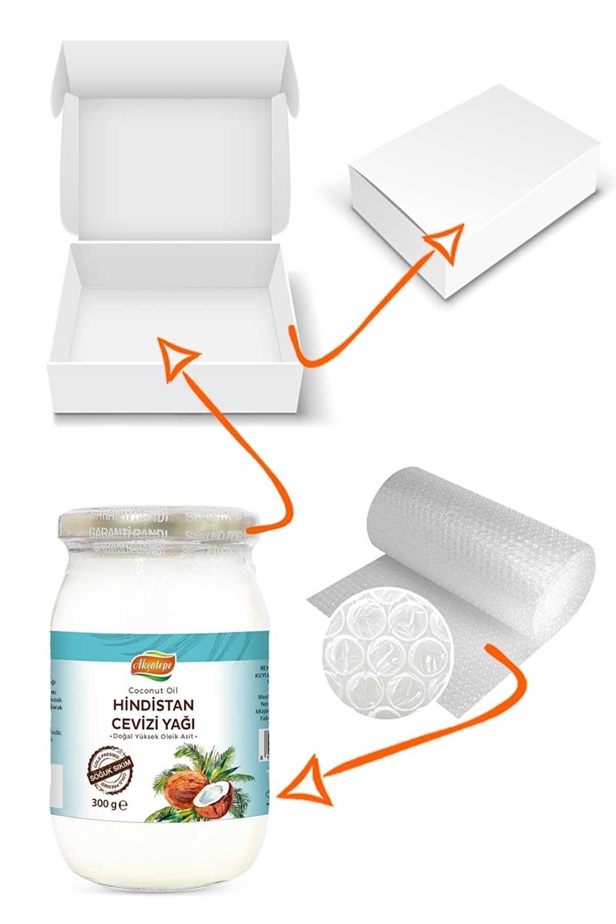 2 Adet Soğuk Sıkım Katı Hi̇ndi̇stan Cevi̇zi̇ Yağı