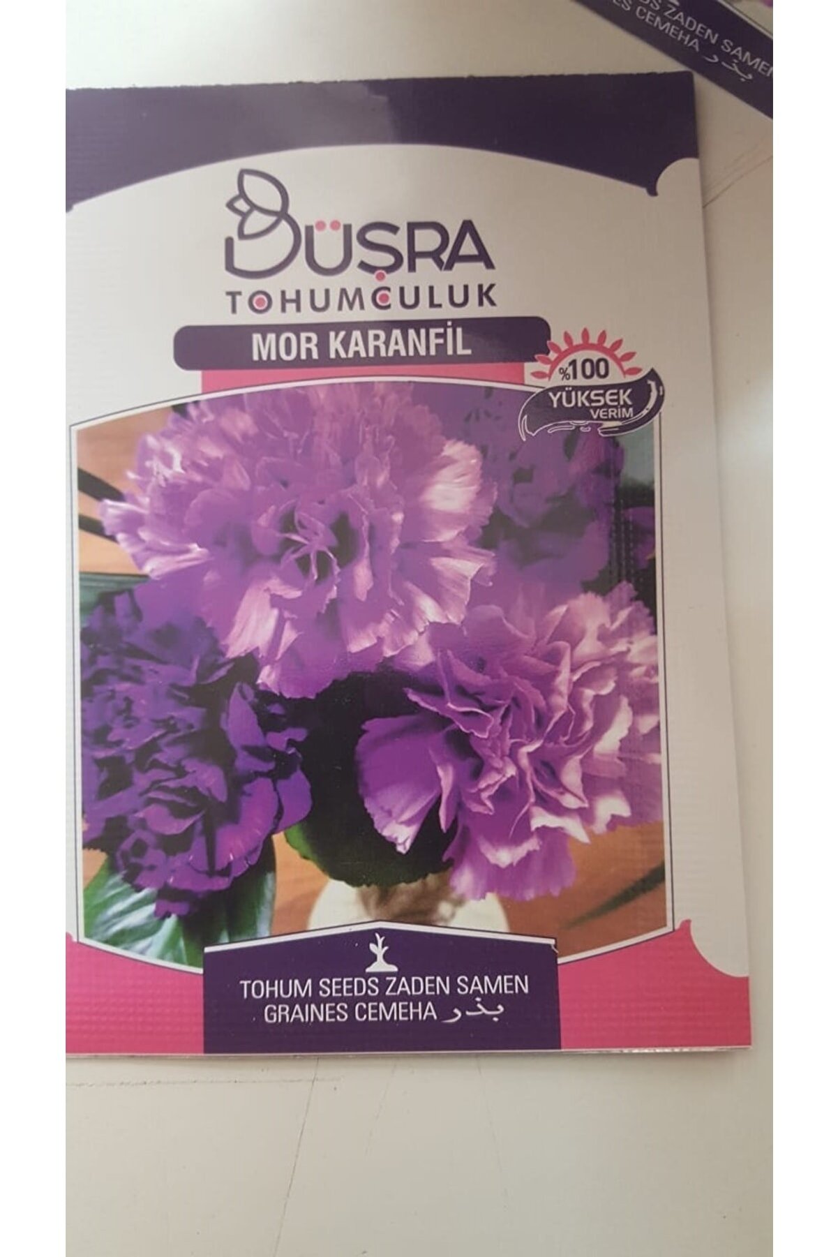 B&uuml;şra Mor Karanfi̇l &Ccedil;i̇&ccedil;ek Tohumu %100 Veri̇mli̇
