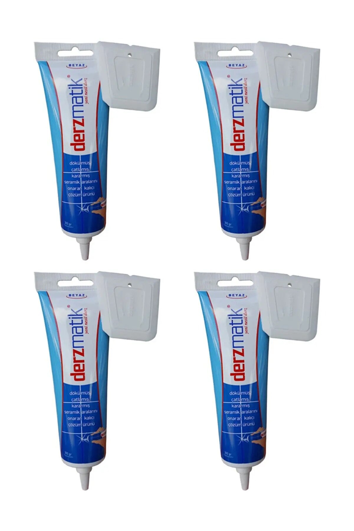 Derzmati̇k 1. Kali̇te Gaga Uçlu Beyaz 380 Gr Hazır Derz Dolgu (4 Adet)