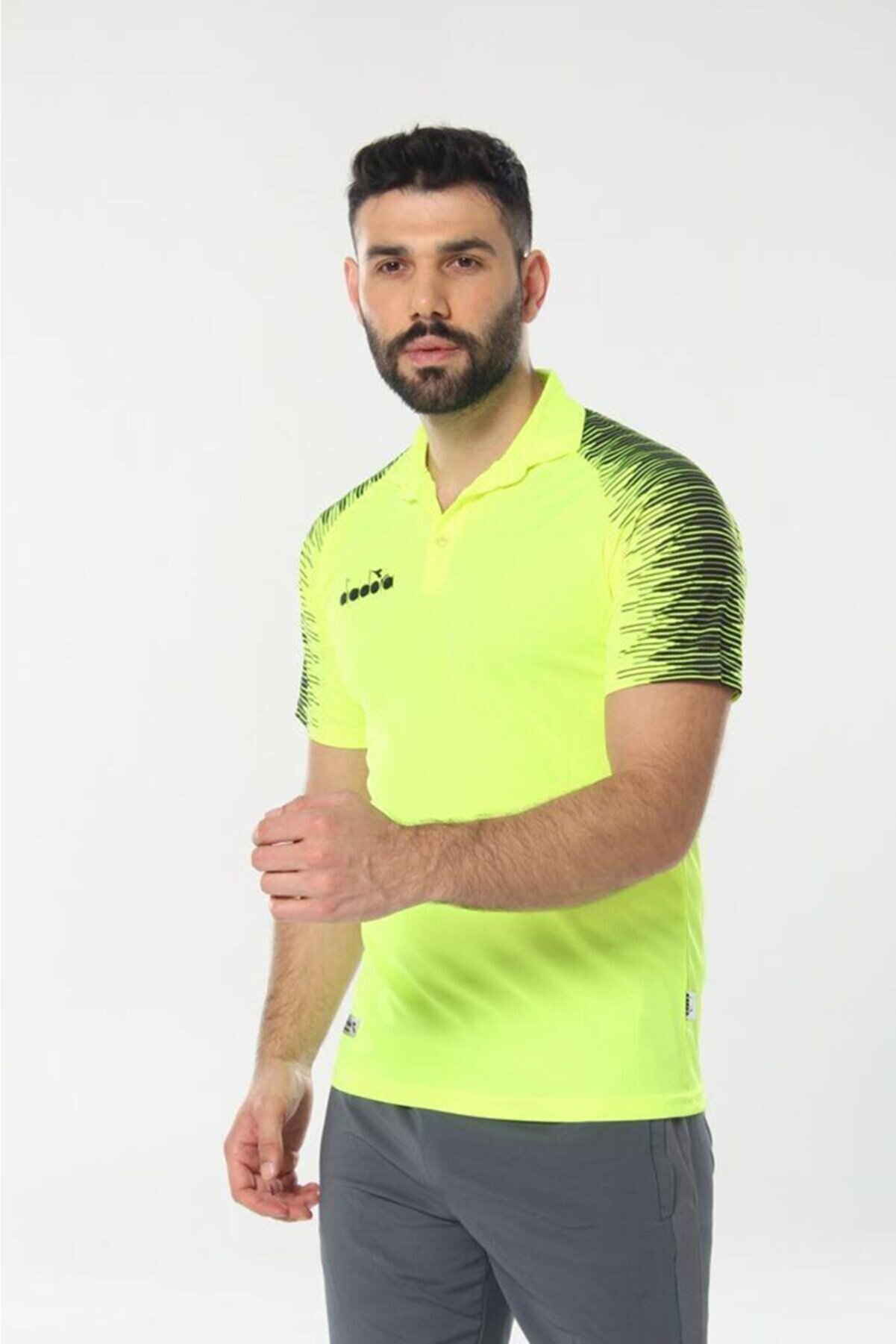 Di̇adora Uni̇sex Yeşi̇l Ri̇ti̇m Kamp Polo T-Shi̇rt
