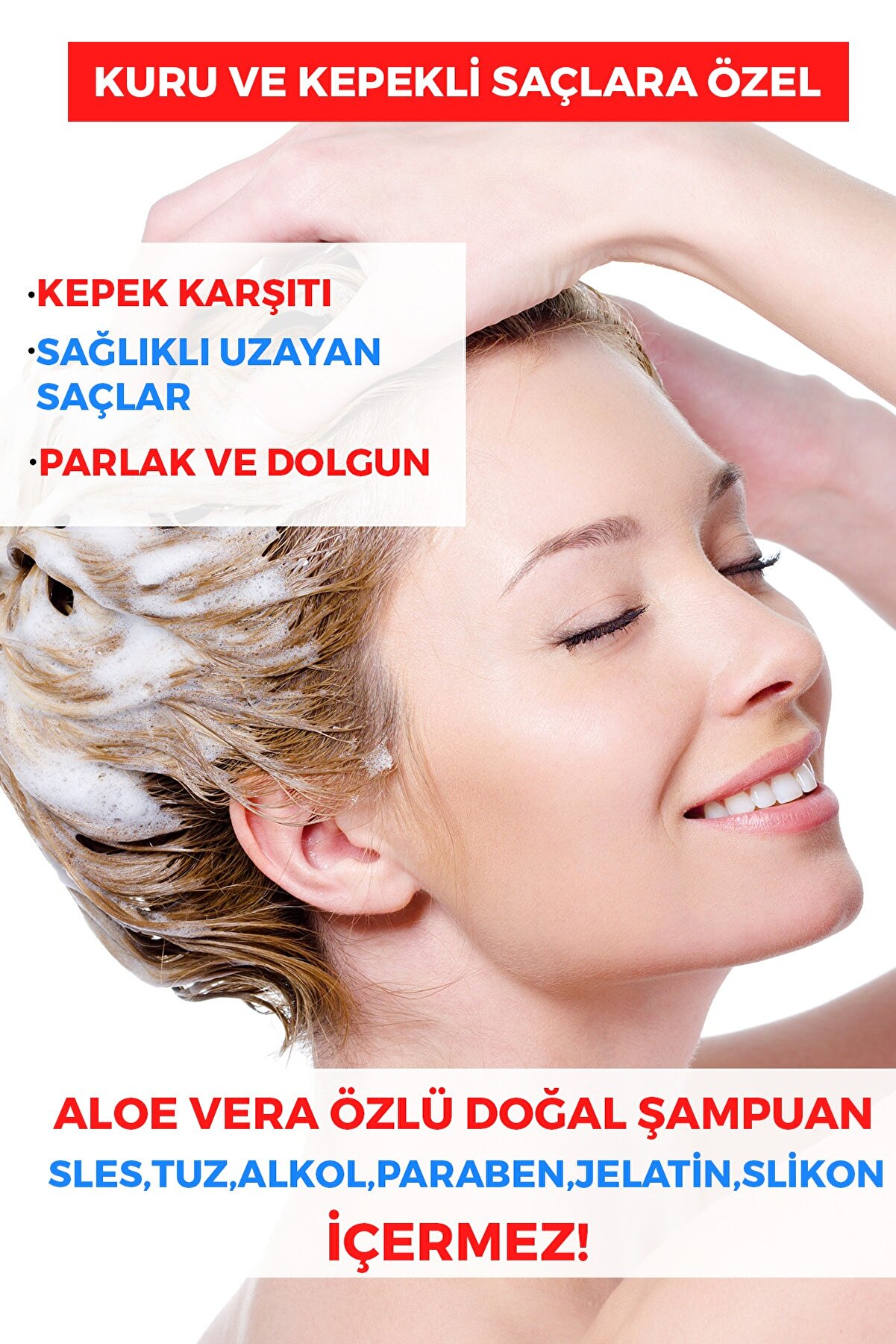 Saç Dökülmesi̇ne Karşı Tuzsuz Şampuan Aloe Vera Şampuanı Ve Hi̇ndi̇stan Cevi̇zi̇ Yağlı Saç Spreyi̇