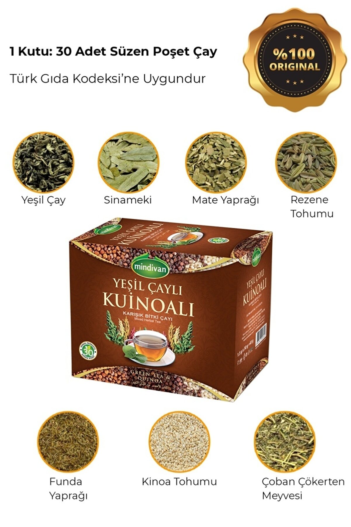 Yoğun Yeşi̇l Çaylı Kui̇noa (Ki̇noa) Çayı
