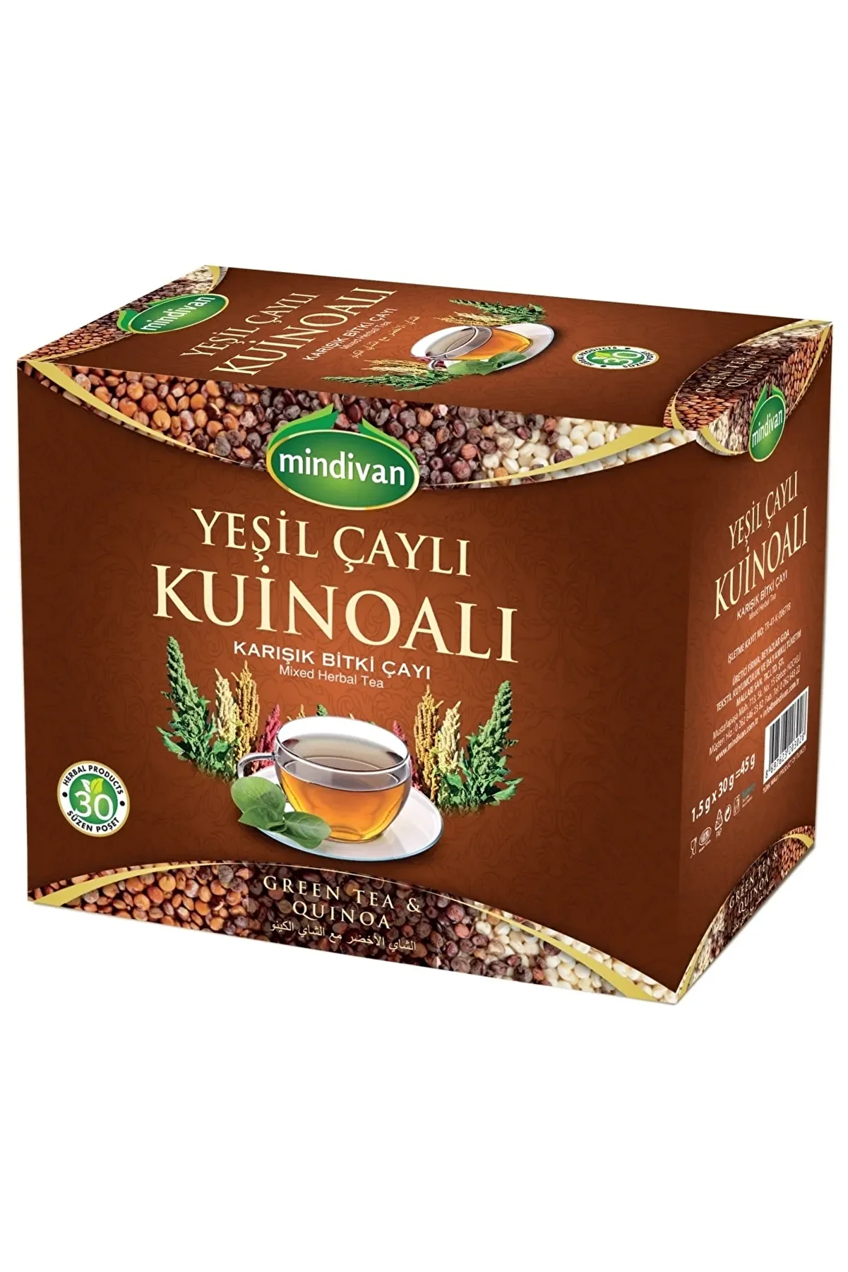 Yoğun Yeşi̇l Çaylı Kui̇noa (Ki̇noa) Çayı