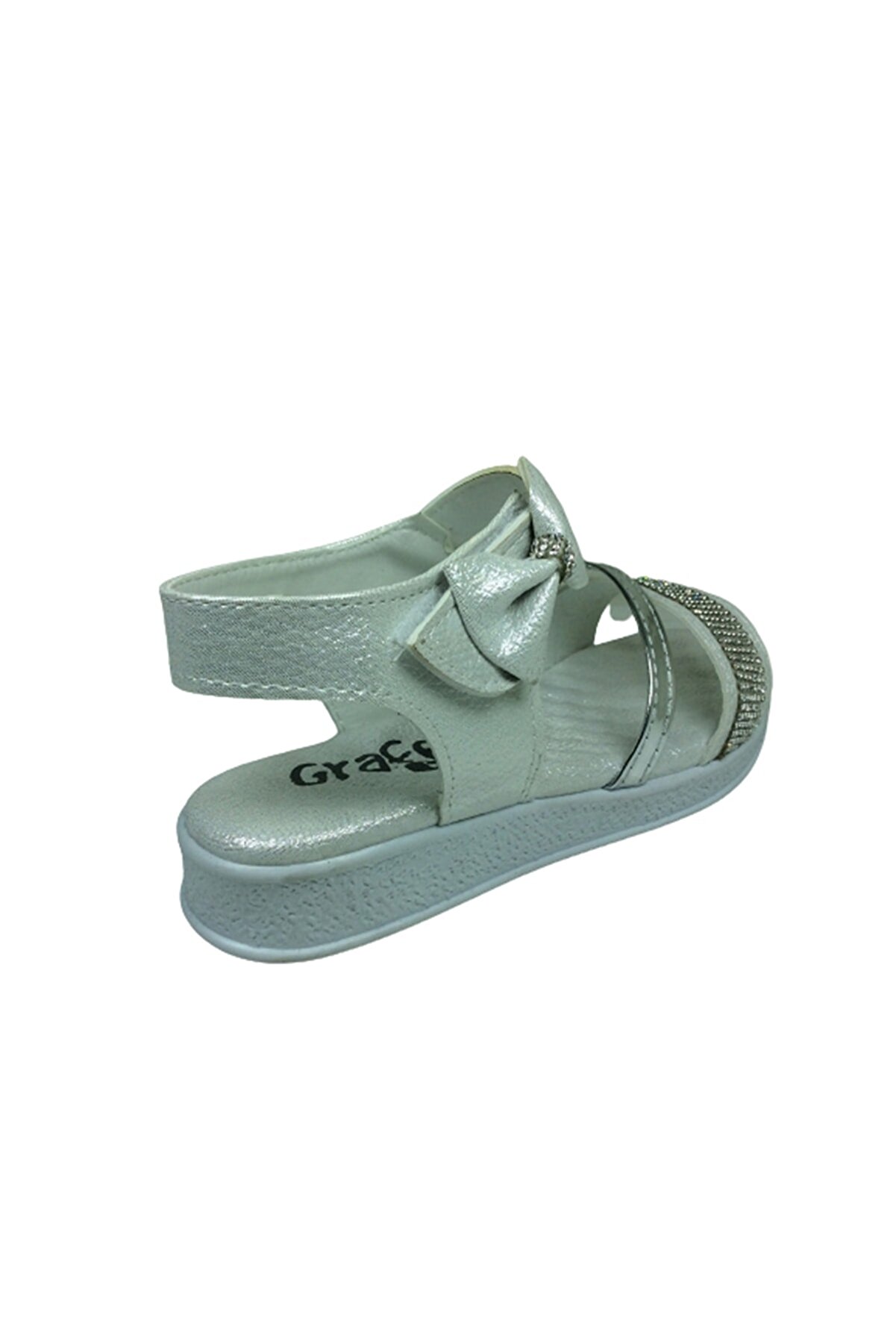 Grafen Fi̇let Kız Çocuk Sandalet Sedef Şeffaf Taşlı Abi̇ye Ayakkabı