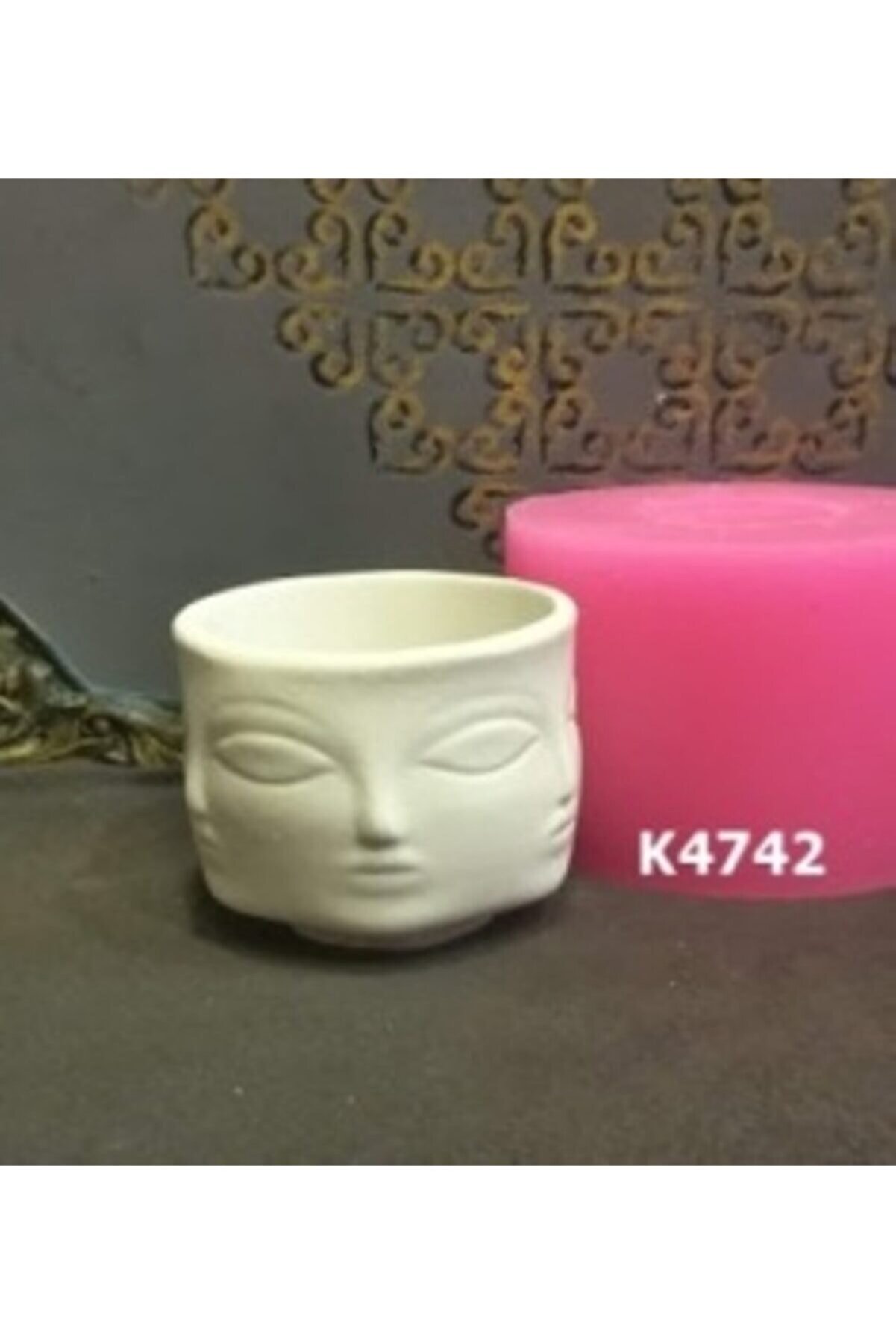 Kalıpcınızburada Yüz Saksı - 1 Si̇li̇kon Kalıp