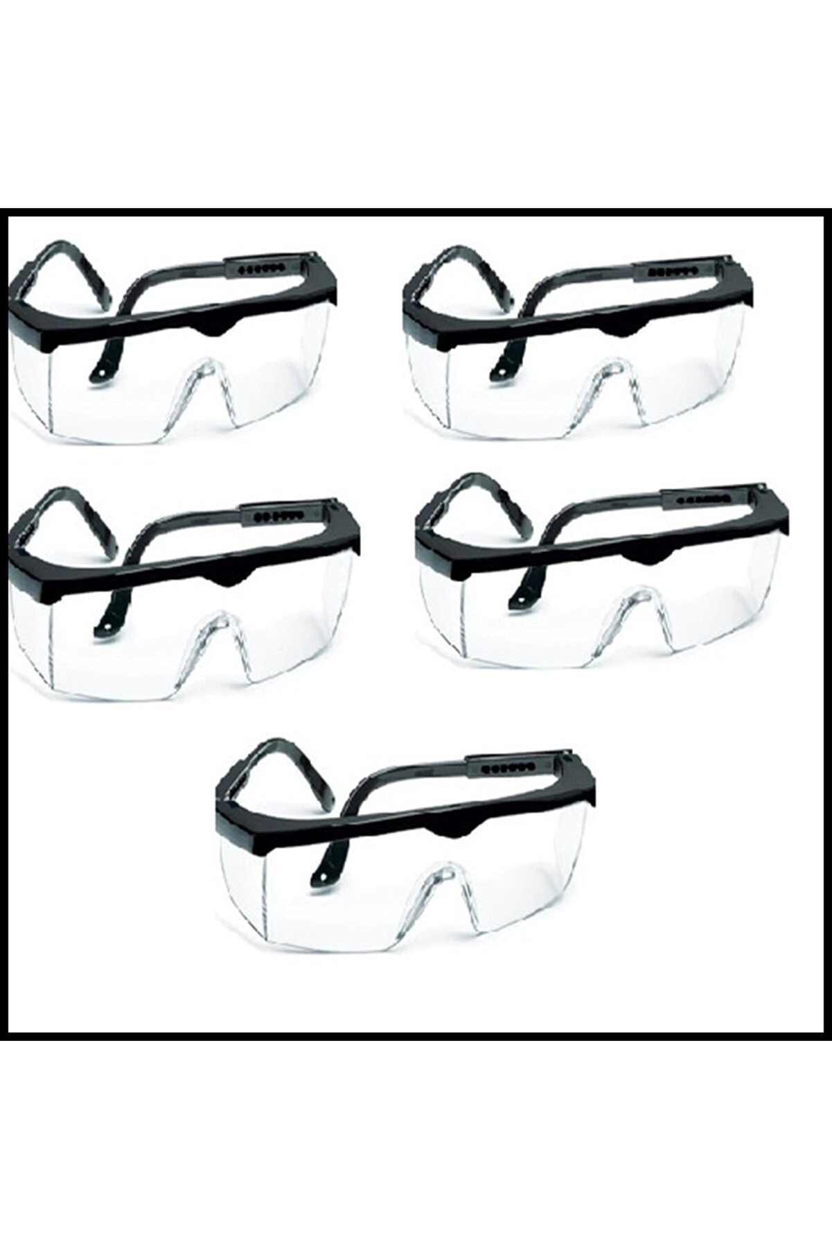 Sinova Şeffaf İş Güvenliği ve Taşlama Gözlüğü 5'li