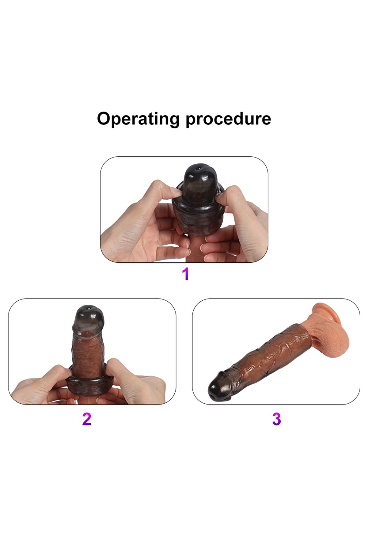 Quangdong Xi̇se Toys 3 Farklı Boy Peni̇s Kılıfı Seti̇ Black