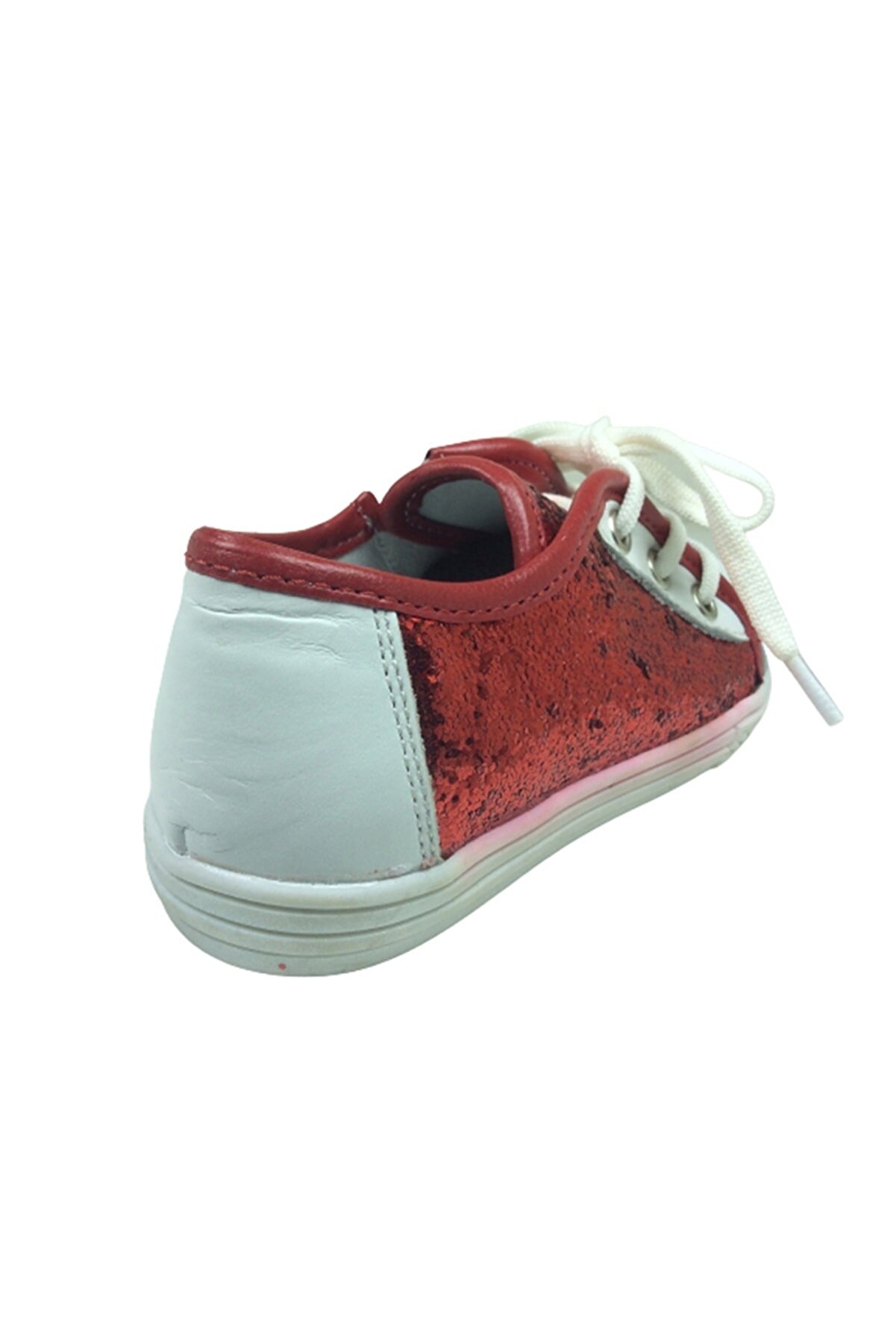 Ortopedi̇kal Bebe Kız Çocuk Kırmızı Düz Si̇mli̇convers Ayakkabı %100 Deri̇ Anatomi̇k