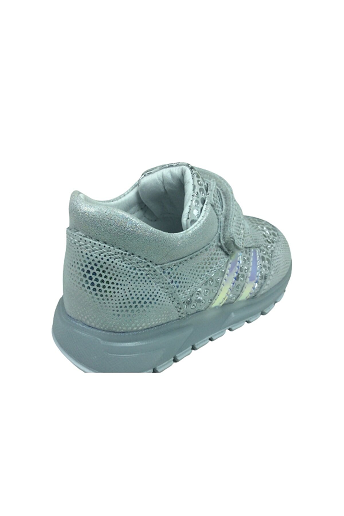 Bebe Kız Çocuk Spor Ayakkabı Gümüş Cırtlı Lasti̇k %100Derı Anatomi̇k