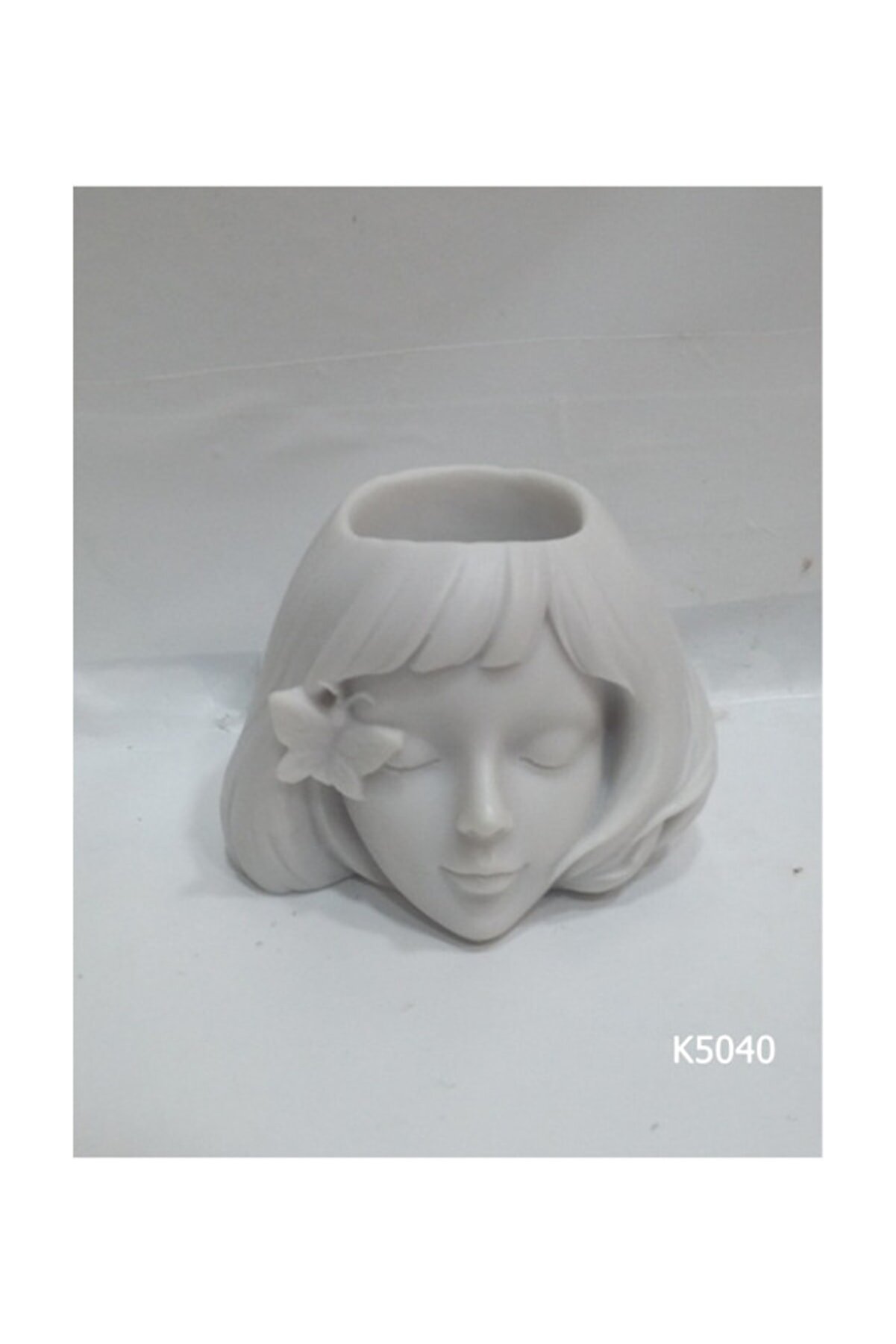 Kalıpcınızburada Kelebekli̇ Kız Saksı Si̇li̇kon Kalıp